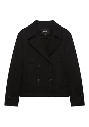 GCDS double-breasted welt-pocket jacket - Black