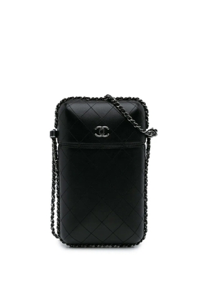 CHANEL Pre-Owned 2019 CC Quilted Lambskin Chain Around Phone Holder crossbody bag - Black