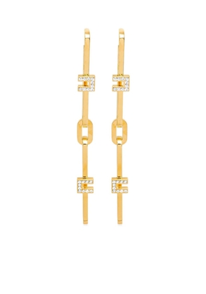 Elisabetta Franchi chain-link crystal-embellished earrings - Gold