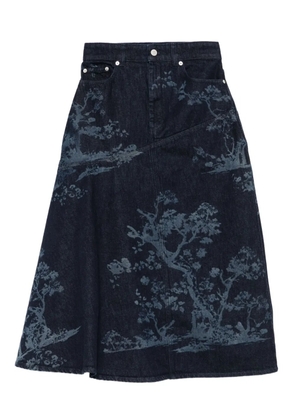 ERDEM denim midi skirt - Blue