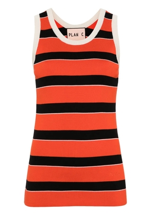 Plan C striped knitted top - Red