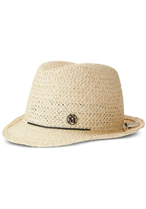 Maison Michel Karen straw trilby hat - Neutrals