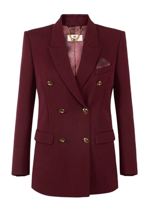 Elisabetta Franchi jewel-button double-breasted jacket - Red