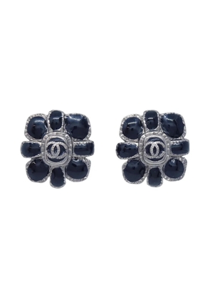 CHANEL Pre-Owned 2008 CC clip-on earrings - Silver