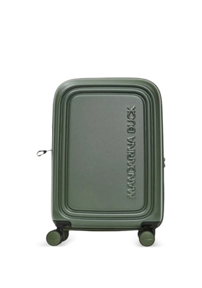 Mandarina Duck Logoduck ribbed trolley suitcase - Green