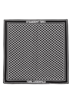 Karl Lagerfeld monogram silk scarf - Black
