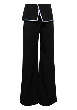 Besfxxk check-pattern straight-leg trousers - Black