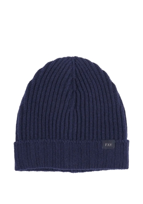 Fay ribbed wool hat - Blue