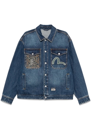 EVISU embroidered denim jacket - Blue