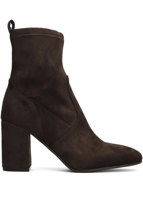 Carmens block-heel suede ankle boots - Brown