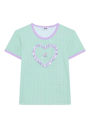 GCDS Polly Pocket heart-print T-shirt - Green