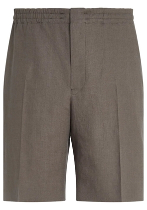 Zegna Oasi Lino shorts - Brown