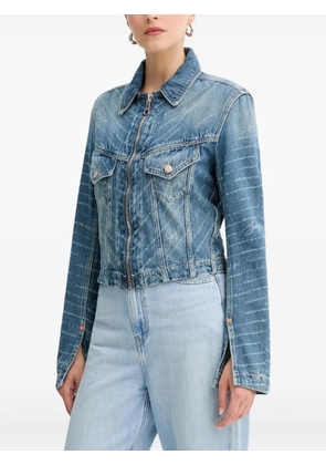 BOSS logo-print denim Jacket - Blue