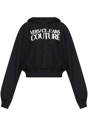 Versace Jeans Couture logo-print cotton hoodie - Black