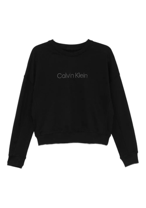 Calvin Klein logo-embroidered sweater - Black