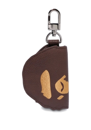 A BATHING APE® logo-embossed keyring - Brown