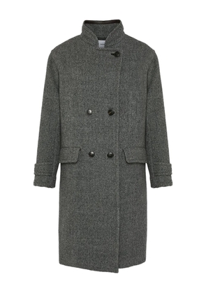 Yves Salomon double-breasted virgin-wool coat - Grey
