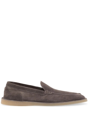 Dolce & Gabbana DG-plaque suede loafers - Grey