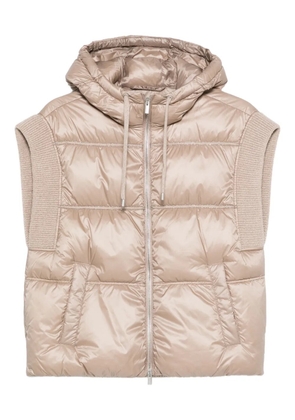 Peserico hooded quilted vest - Neutrals