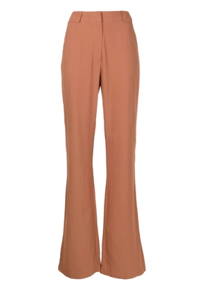 Lethicia Bronstein Ava flared crepe trousers - Brown
