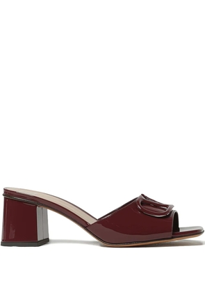 Valentino Garavani 60mm VLogo patent leather sandals - Red