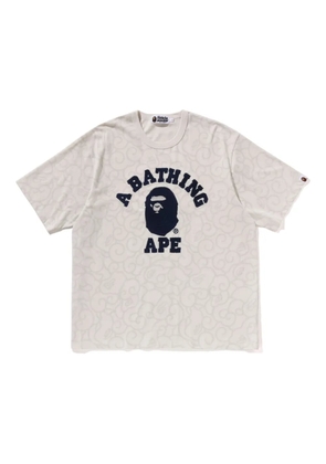 A BATHING APE® logo-embroidery T-shirt - Neutrals