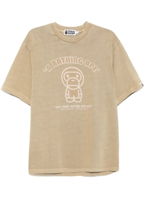 A BATHING APE® garment dye Baby Milo tee - Brown