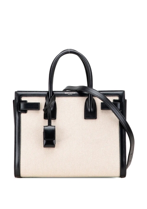 Saint Laurent Pre-Owned 2019 Baby Canvas Sac De Jour satchel - White