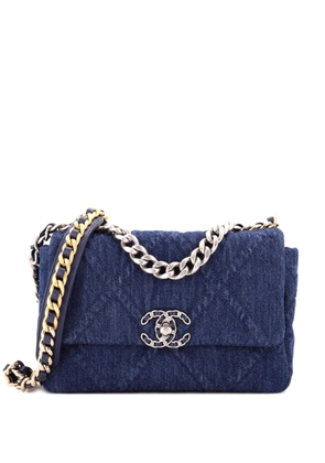 CHANEL Pre-Owned 19 Flap Bag Quilted Denim Medium shoulder bag - Blue
