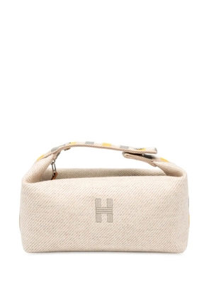 Hermès Pre-Owned 2010-2025 Small Wool Bride A Brac Au Carre Case vanity bag - Brown