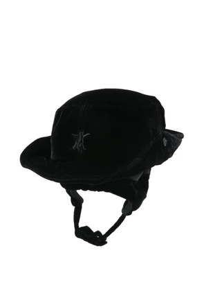 Open YY earflap bucket hat - Black