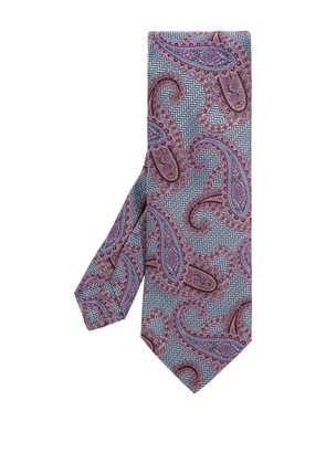 ETRO paisley-pattern silk tie - Blue