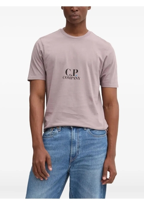 C.P. Company logo-print box-pattern T-shirt - Purple
