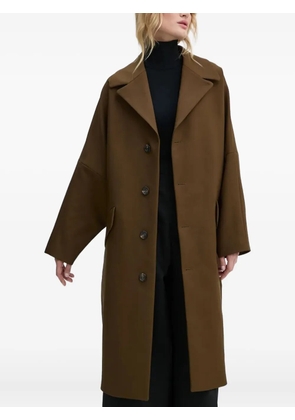 MM6 Maison Margiela button-fastening wide-sleeve coat - Brown