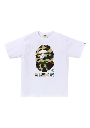 A BATHING APE® camouflage-print logo T-shirt - White