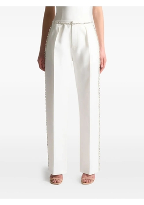 Manière De Voir Patricia side-embellished pleated trousers - White