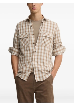 LIU JO flap-pocket checked shirt - Brown