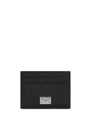 Dolce & Gabbana logo-tag leather card holder - Black
