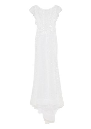Parlor sequin-embellished maxi dress - White