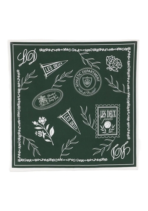 Les Deux printed cotton neckerchief - Green