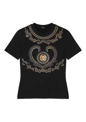 Versace crystal-embellishment T-shirt - Black