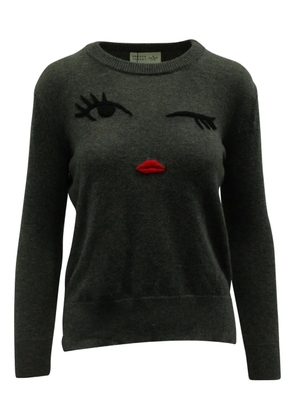 Kate Spade x Boome embroidered face sweater - Grey