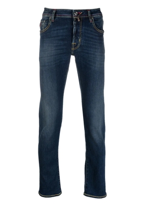 Jacob Cohën skinny-leg logo-patch jeans - Blue