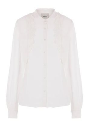 ISABEL MARANT silk embroidered shirt - White