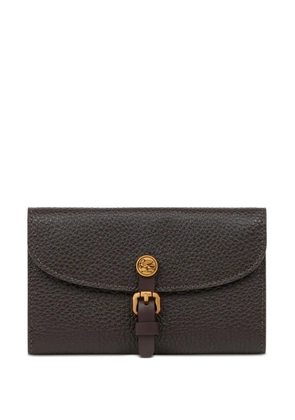 ETRO Pony hammered-leather wallet - Brown
