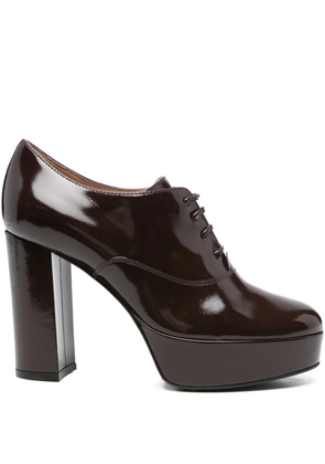 Gianvito Rossi 105mm Vicky lace-up platform pumps - Red