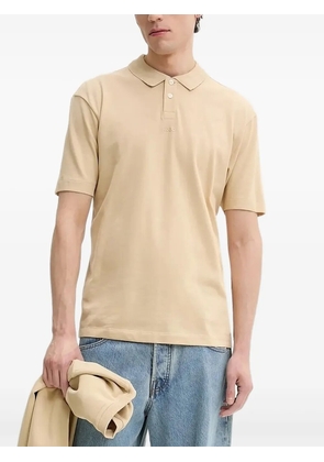 HUGO logo-detail polo shirt - Neutrals