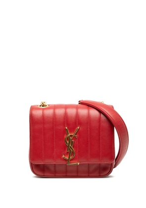 Saint Laurent Pre-Owned 2018 Small Lambskin Monogram Vicky Chain Bag crossbody bag - Red