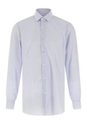 Barba striped-pattern shirt - Blue