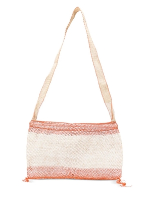 SLO_HAND_MADE striped-pattern shoulder bag - Neutrals